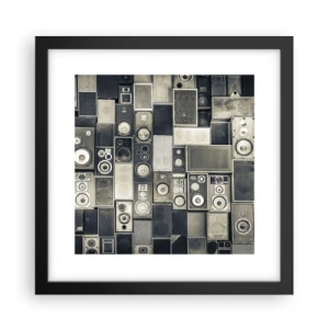 Poster in einem schwarzem Rahmen - Und es ist alles in Ordnung - 30x30 cm