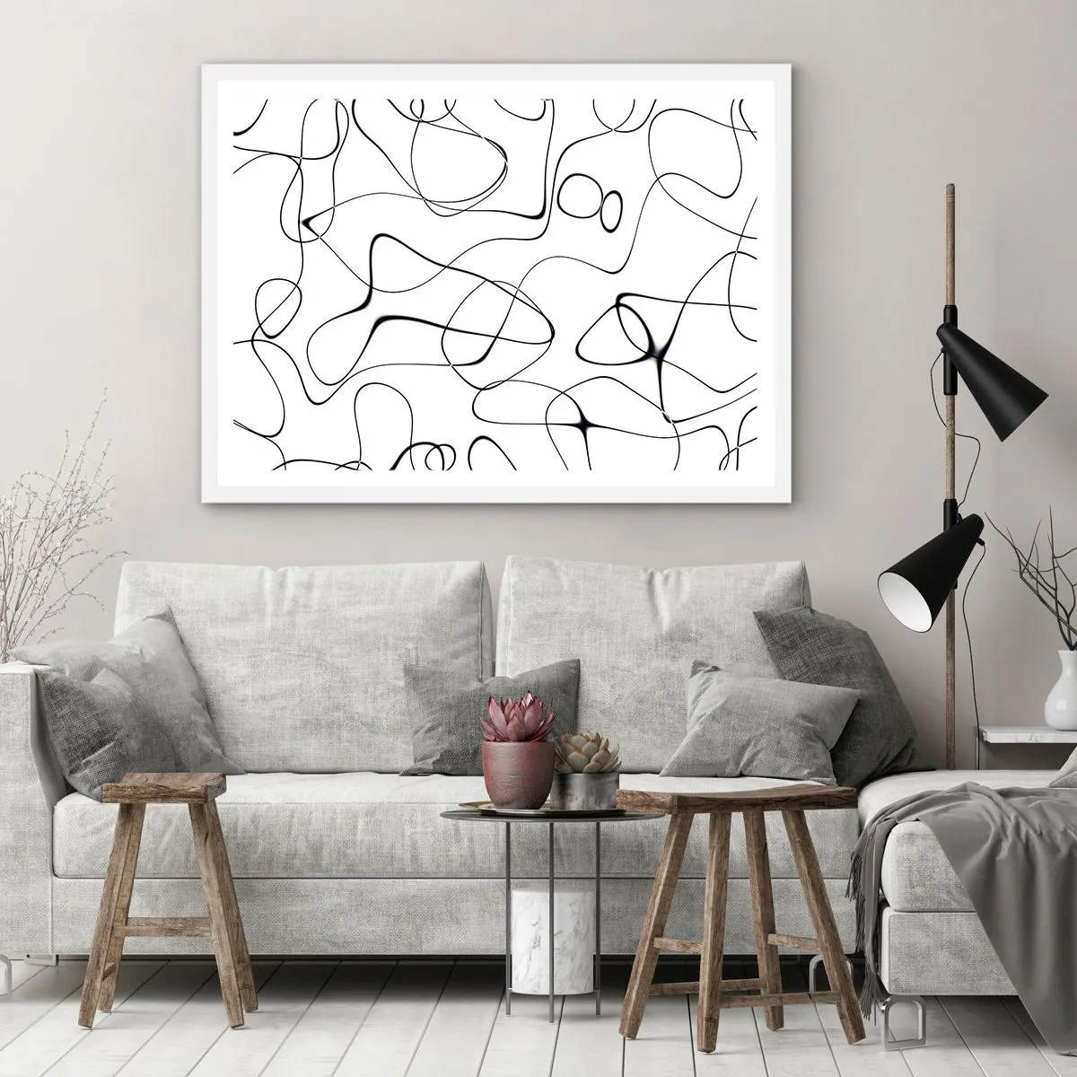 Poster in einem weißen Rahmen - Lebenswege, Wechselfälle - 40x30 cm