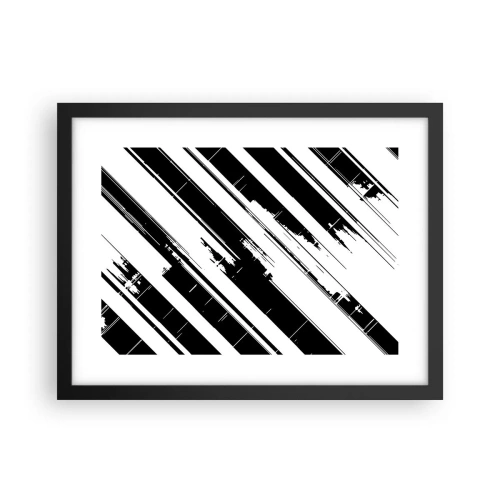 Poster in einem schwarzem Rahmen - Eine intensive und dynamische Komposition - 40x30 cm