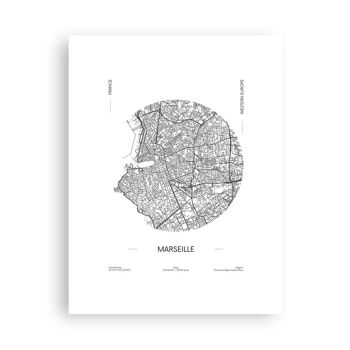 Poster - Anatomie von Marseille - 30x40 cm