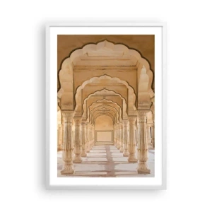 Poster in einem weißen Rahmen - Im Palast des Maharadschas - 50x70 cm