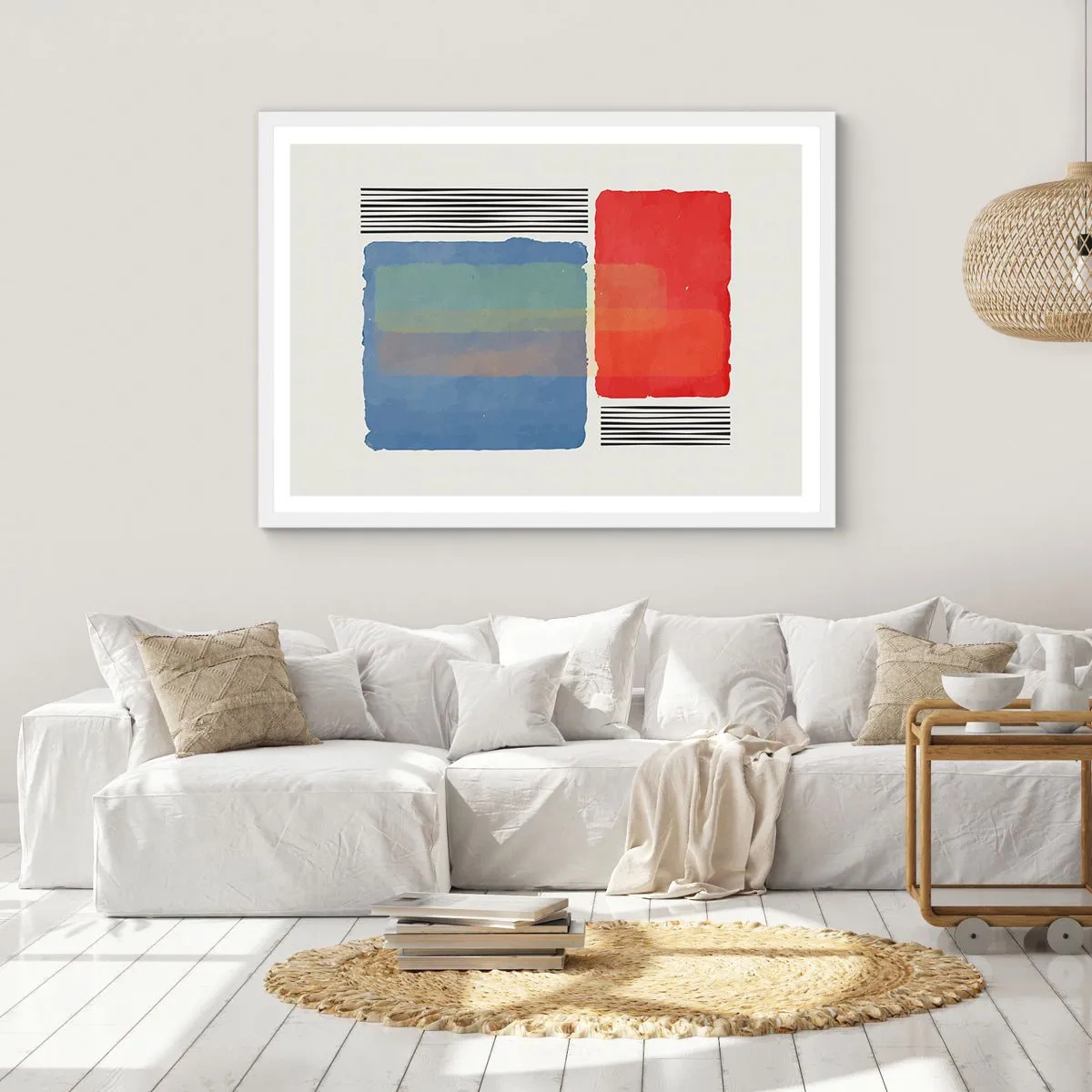 Poster in einem weißen Rahmen - Der Geist und der Buchstabe der Geometrie - 100x70 cm