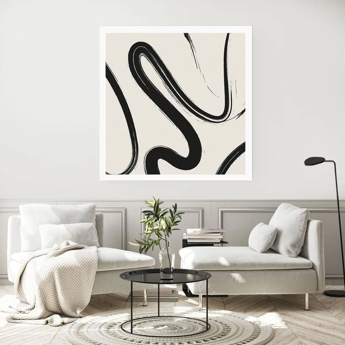 Poster - Schwarz-Weiß-Laune - 60x60 cm