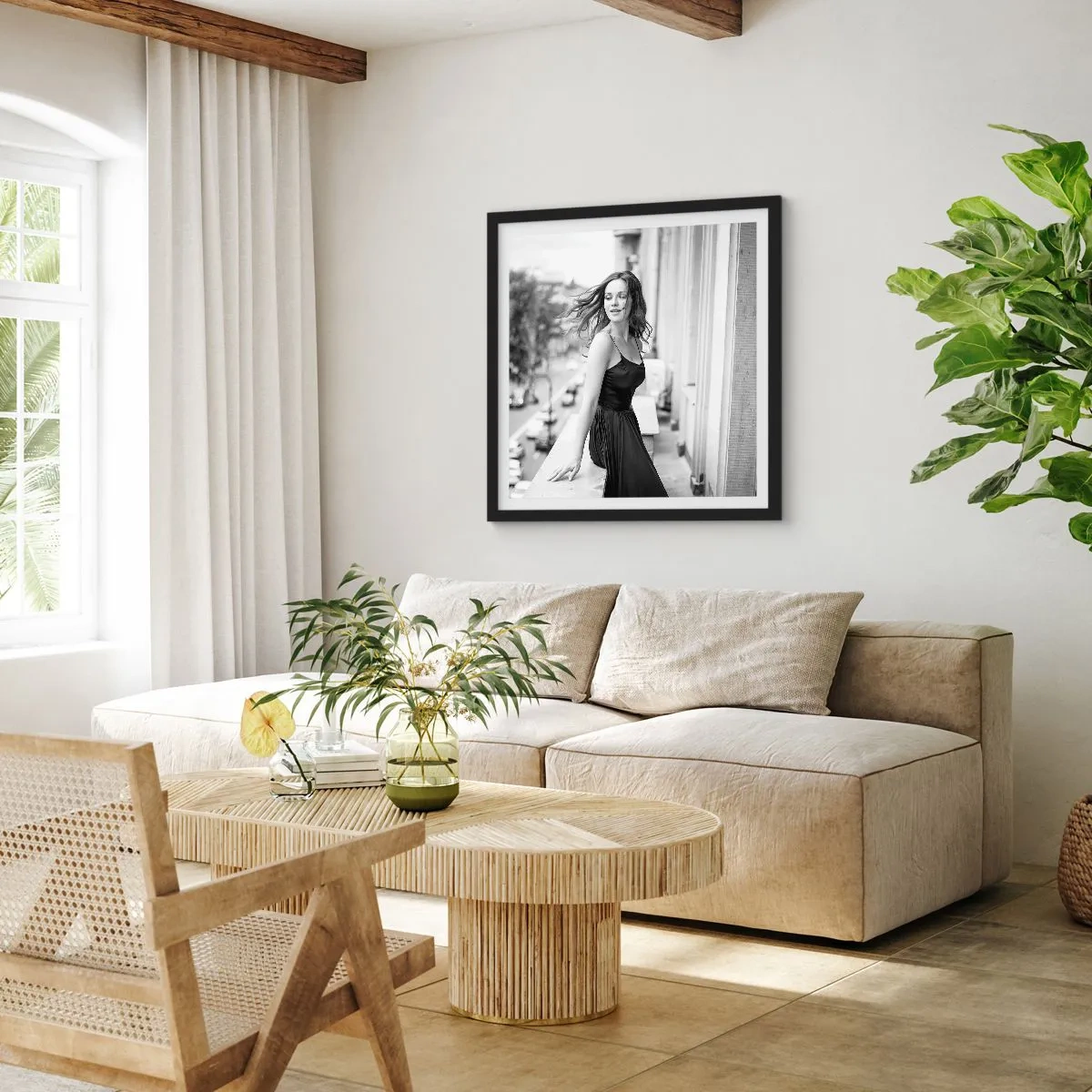 Poster in einem schwarzem Rahmen - Bestimmt ein Pariser - 60x60 cm