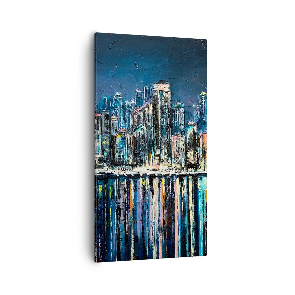 Bild auf Leinwand - Leinwandbild - Kaskade von Lichtern - 55x100 cm