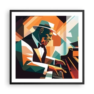 Poster in einem schwarzem Rahmen - Alles vom Jazz - 60x60 cm