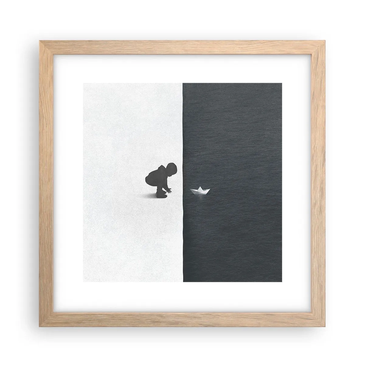 Poster in einem Rahmen aus heller Eiche - Tolle Expedition - 30x30 cm