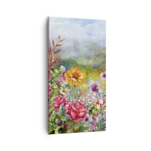 Bild auf Leinwand - Leinwandbild - Ein Garten, der verrückt geworden ist - 55x100 cm