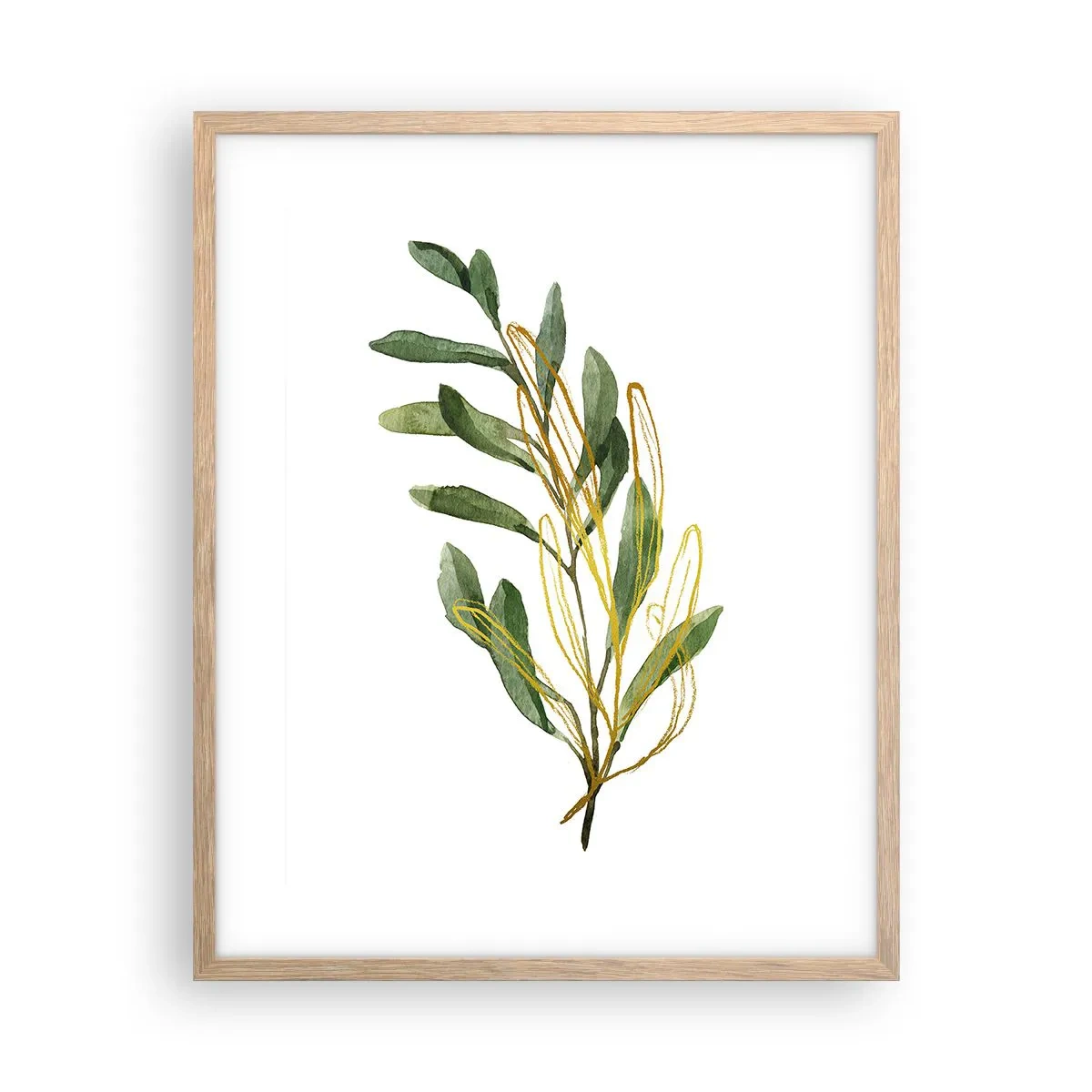 Poster in einem Rahmen aus heller Eiche - Alles was gut ist - 40x50 cm