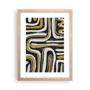 Poster in einem Rahmen aus heller Eiche - Komposition: Straßen und Gassen - 30x40 cm