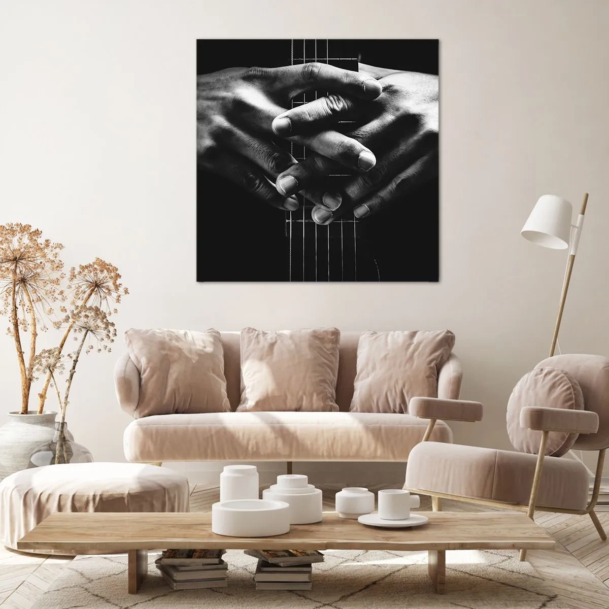 Bild auf Leinwand - Leinwandbild - Gebet des Künstlers - 70x70 cm