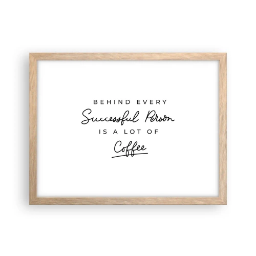 Poster in einem Rahmen aus heller Eiche - Erfolgsgeheimnis - 40x30 cm