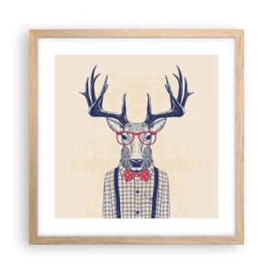 Poster in einem Rahmen aus heller Eiche - Eine lustige Extravaganz - 40x40 cm