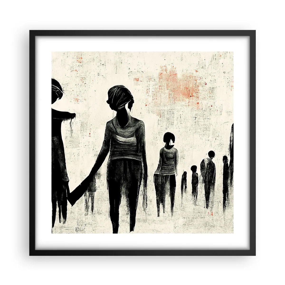 Poster in einem schwarzem Rahmen - Gegen die Einsamkeit - 50x50 cm