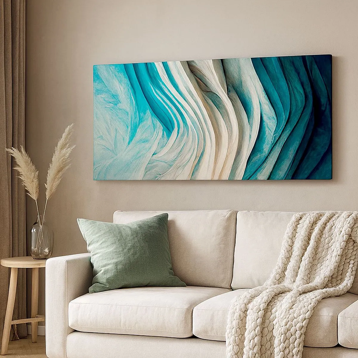 Bild auf Leinwand - Leinwandbild - Blaue Unersättlichkeit - 100x40 cm