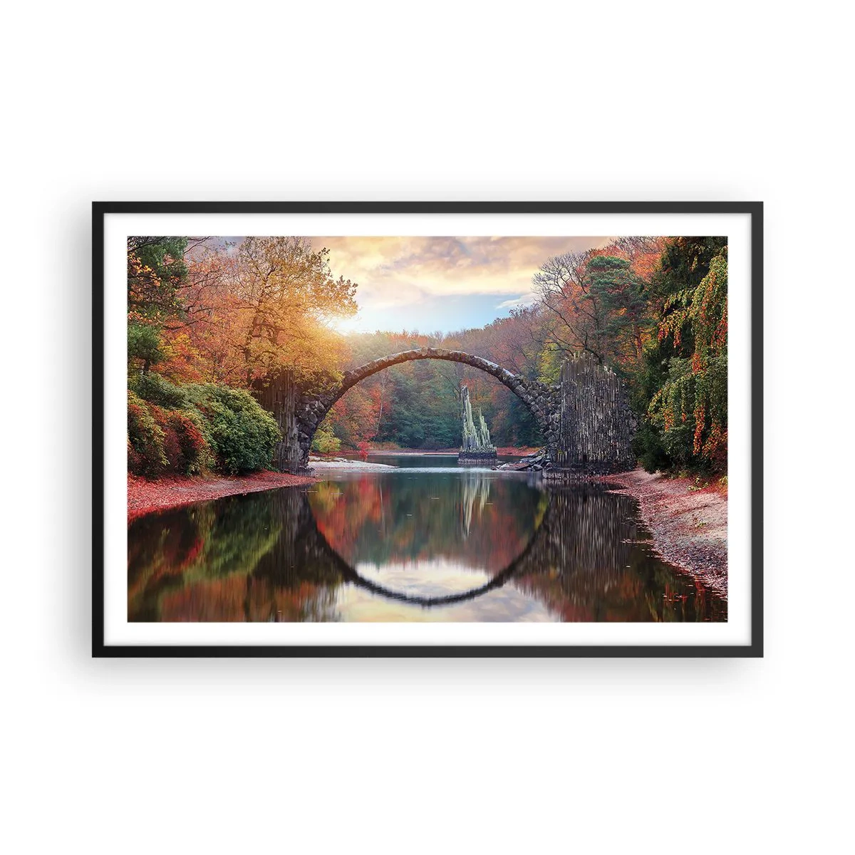 Poster in einem schwarzem Rahmen - Auf der anderen Seite des Spiegels - 91x61 cm