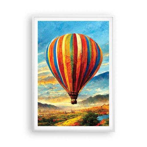 Poster in einem weißen Rahmen - In der Stille sieht man mehr - 70x100 cm