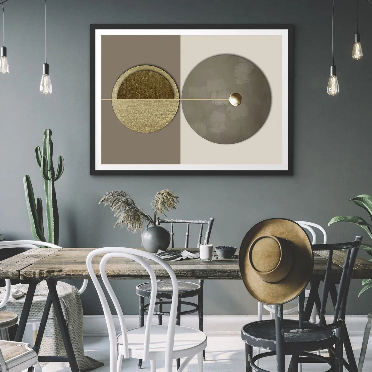 Poster in einem schwarzem Rahmen - Perfekte Balance - 50x40 cm