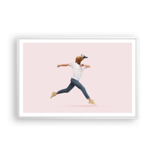 Poster in einem weißen Rahmen - Eine Prise Absurdität - 91x61 cm