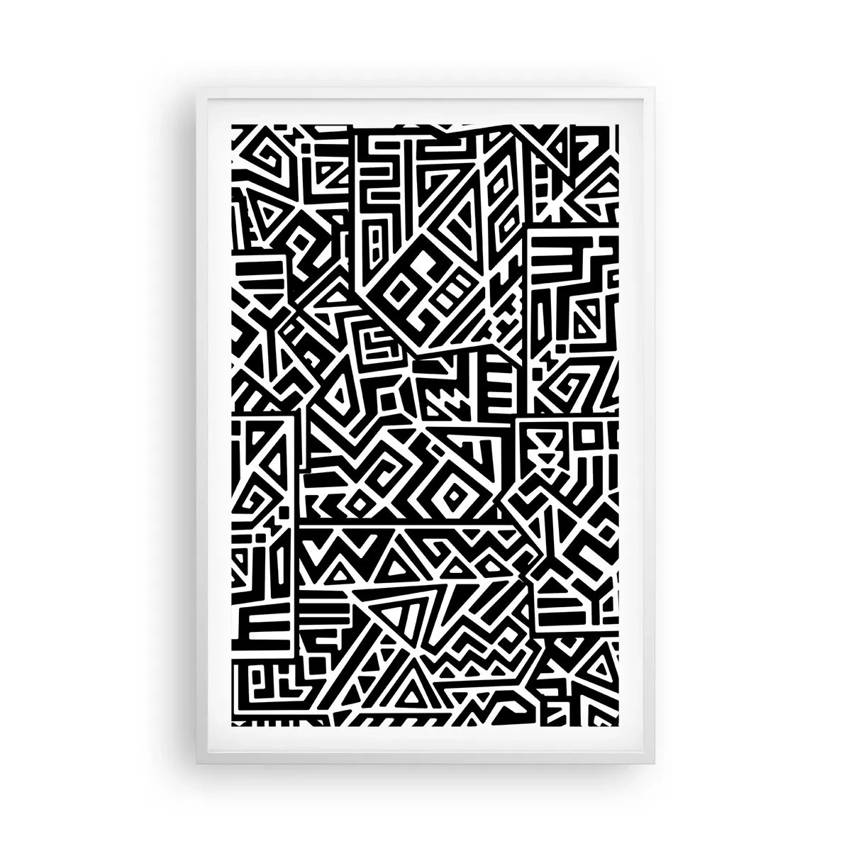 Poster in einem weißen Rahmen - Präkolumbianische Komposition - 61x91 cm