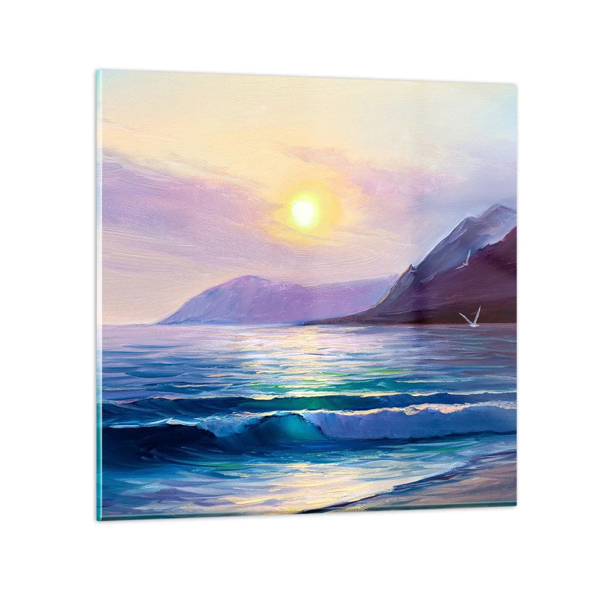 Glasbild - Bild auf glas - Wasser- und Luftkristall - 50x50 cm