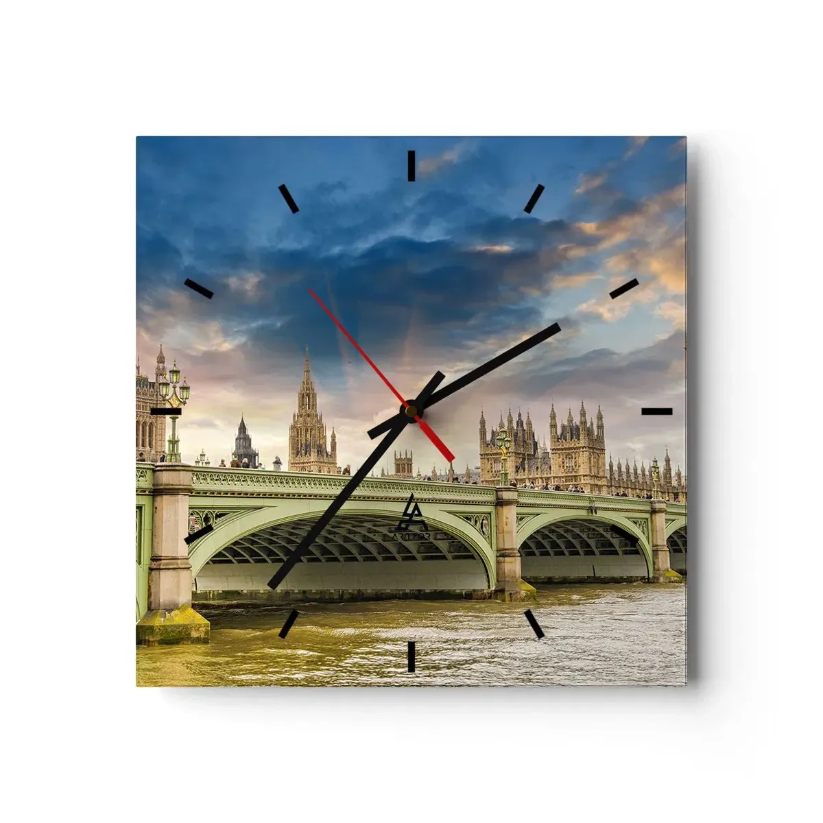 Wanduhr - Glasuhr - Im Imperium ist die Zeit stehen geblieben - 40x40 cm