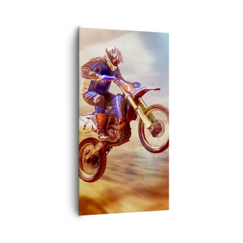 Bild auf Leinwand - Leinwandbild - Motorradschwindel - 65x120 cm