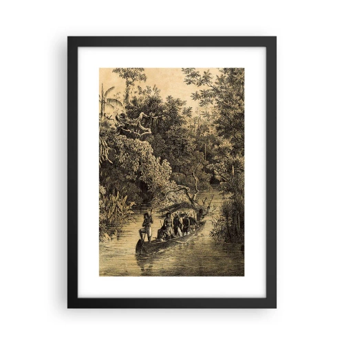 Poster in einem schwarzem Rahmen - Expedition zur Quelle - 30x40 cm