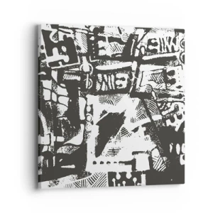 Bild auf Leinwand - Leinwandbild - Ordnung oder Chaos? - 40x40 cm