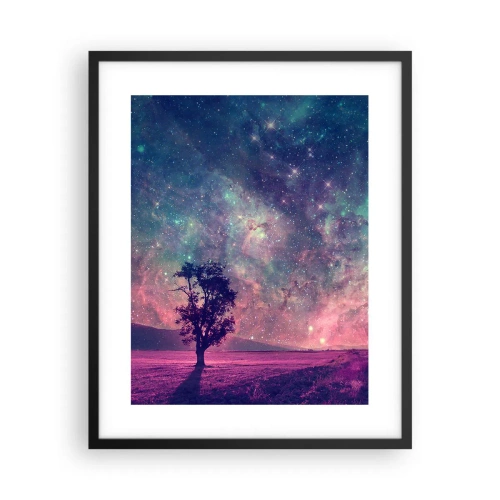 Poster in einem schwarzem Rahmen - Unter dem magischen Himmel - 40x50 cm