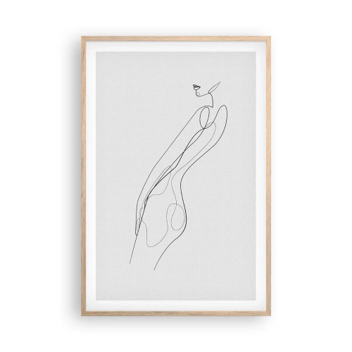 Poster in einem Rahmen aus heller Eiche - Bloß ein Versprechen - 61x91 cm