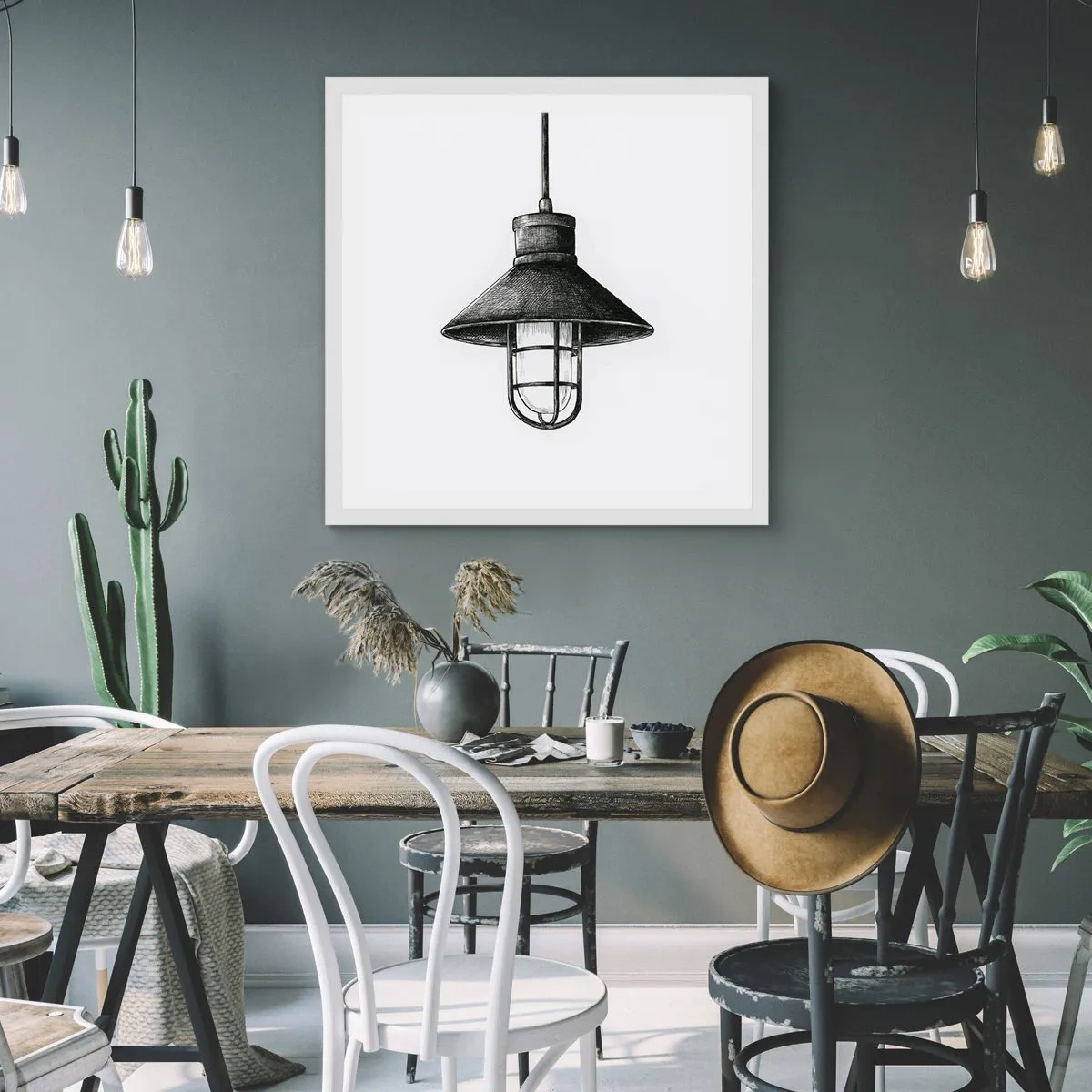 Poster in einem weißen Rahmen - Wie vor Jahren… - 50x50 cm