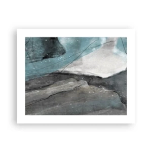 Poster - Abstraktion: Felsen und Eis - 50x40 cm