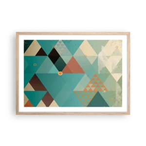 Poster in einem Rahmen aus heller Eiche - Einheit der Vielheit, Vielheit der Einheit - 70x50 cm