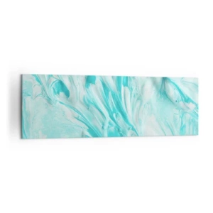 Bild auf Leinwand - Leinwandbild - Ein abstraktes Motiv in Pastelltönen von Blau und Weiß. - 160x50cm - Für immer zusammen - Moderne Wanddekoration für Wohnzimmer und Schlafzimmer ARTTOR