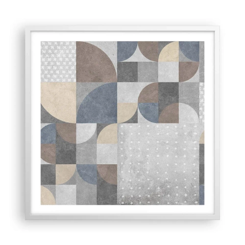 Poster in einem weißen Rahmen - Keramische Fantasie - 60x60 cm