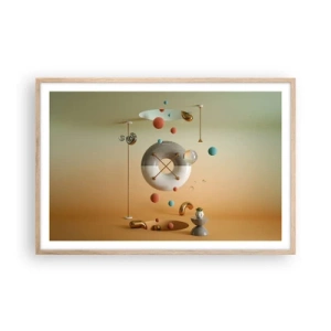 Poster in einem Rahmen aus heller Eiche - Alles kann passieren - 91x61 cm