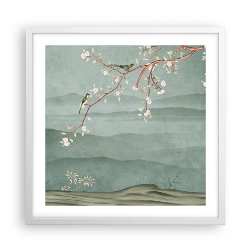 Poster in einem weißen Rahmen - Frühling, oh, du bist es - 50x50 cm