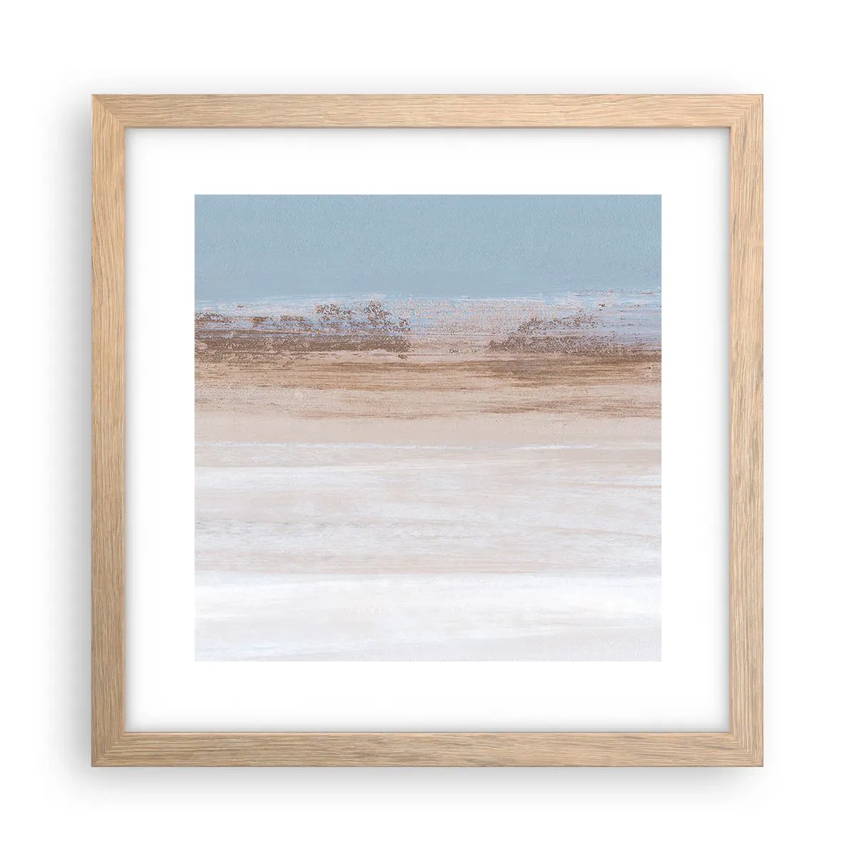 Poster in einem Rahmen aus heller Eiche - Mehrdeutige Landschaft - 30x30 cm