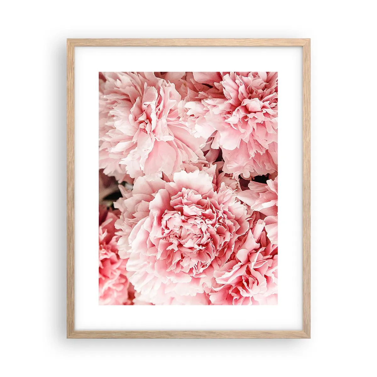 Poster in einem Rahmen aus heller Eiche - Rosa Traum - 40x50 cm