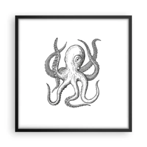 Poster in einem schwarzem Rahmen - Mit den Wellen tanzen - 50x50 cm