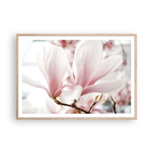 Poster in einem Rahmen aus heller Eiche - Eine Fülle von Zärtlichkeit - 100x70 cm