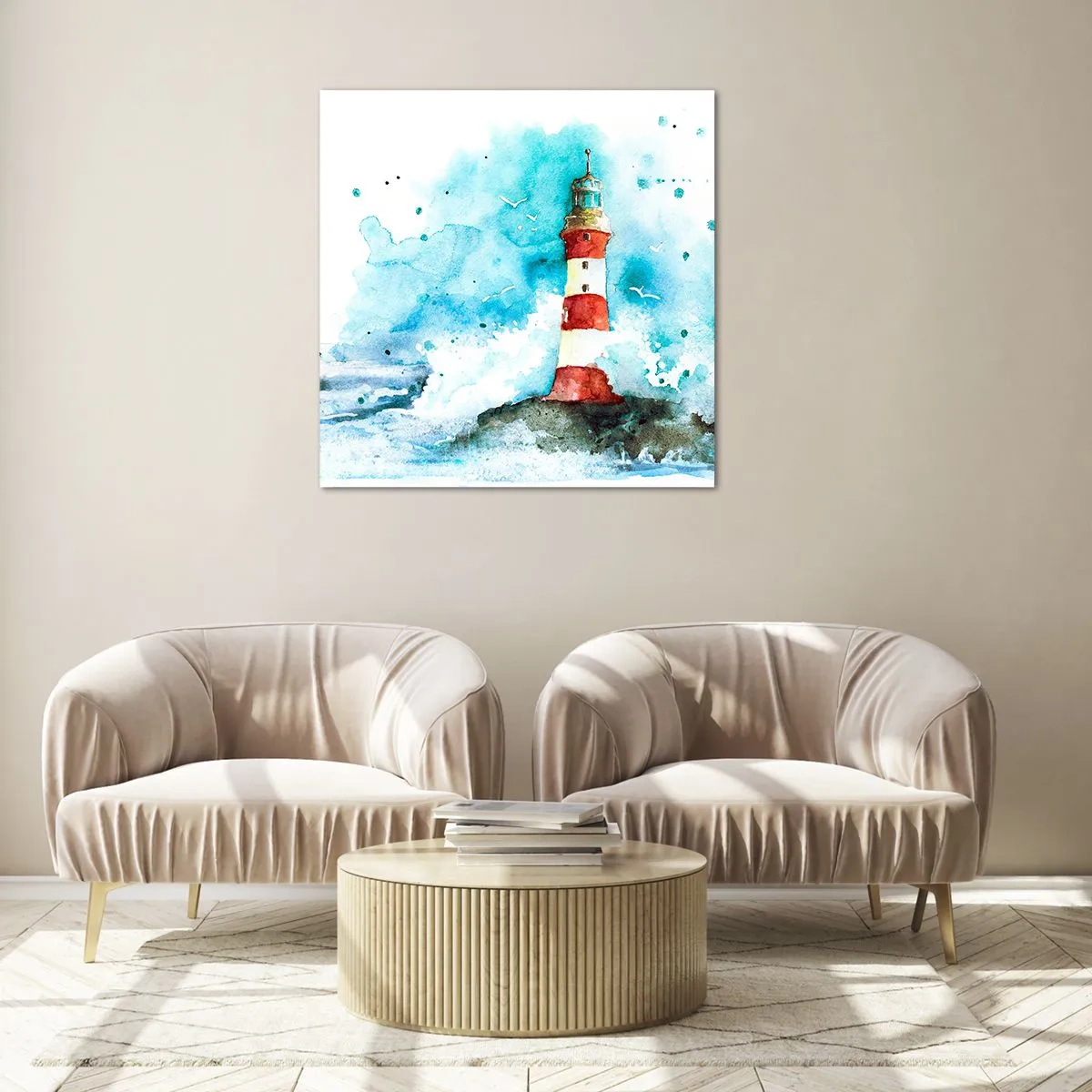 Glasbild - Bild auf glas - Einheit der Elemente - 30x30 cm