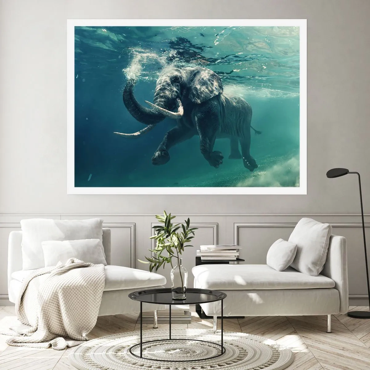Poster - Jeder schwimmt gerne - 50x40 cm