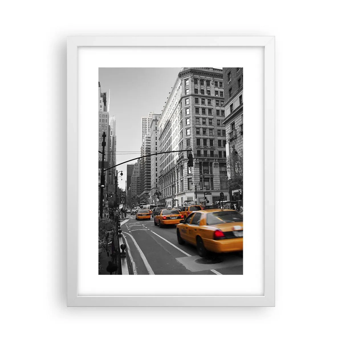 Poster in einem weißen Rahmen - Sonnen der Großstadt - 30x40 cm