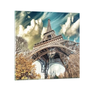 Glasbild - Bild auf glas - Und im Herbst in Paris ... - 30x30 cm