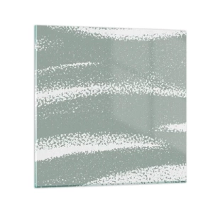 Glasbild - Bild auf glas - Abstraktion im Winterklima - 60x60 cm