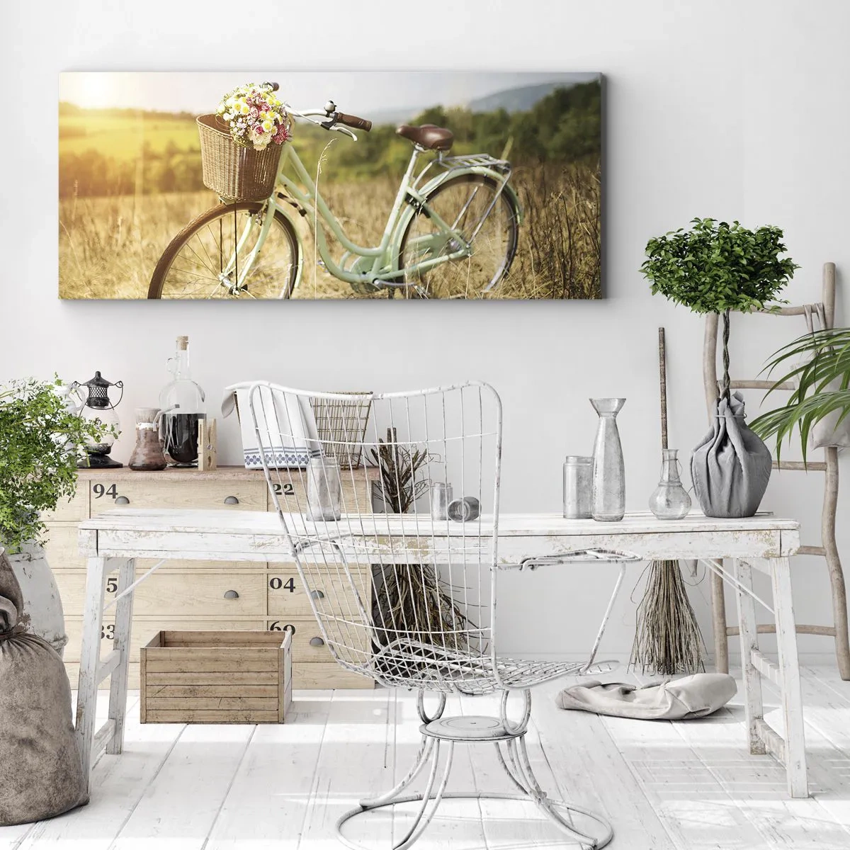 Bild auf Leinwand - Leinwandbild - Ich bleibe eine Weile hier - 100x40 cm