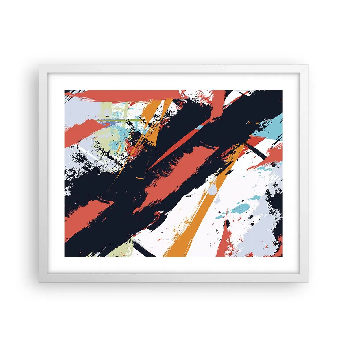 Poster in einem weißen Rahmen - Dynamische Komposition - 50x40 cm