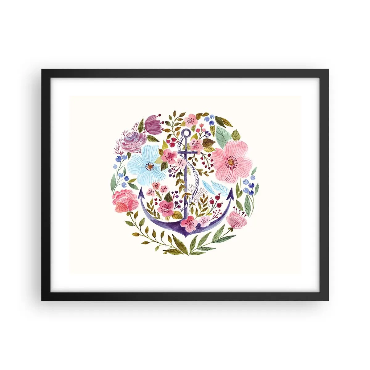 Poster in einem schwarzem Rahmen - Guter Traum eines Seemanns - 50x40 cm